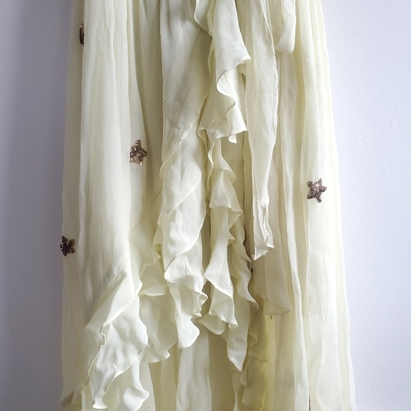 Rococo Sand Astral Gold Star Sleeveless High Low Wrap Dress NWT Size Small - Picture 10 of 17